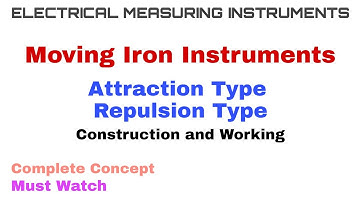 5. Moving Iron Instruments | Attraction Type and Repulsion Type | Complete Concept