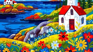 Solar Poweder Lighthouse Jigsaw Puzzle Universe App #relax #music #video #summer #flowers screenshot 4
