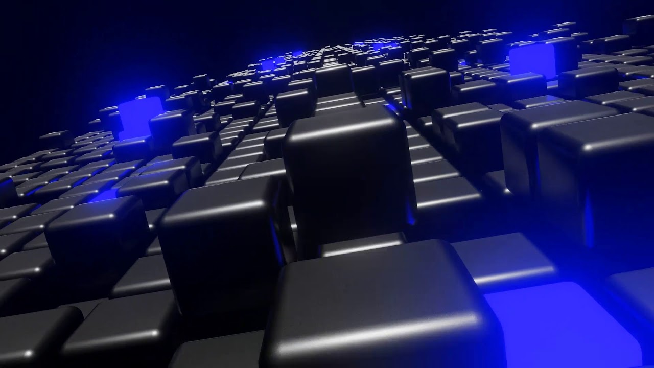 3D Abstract Motion Graphic Loop, Cubes & Blue Lighting - Free HD ...