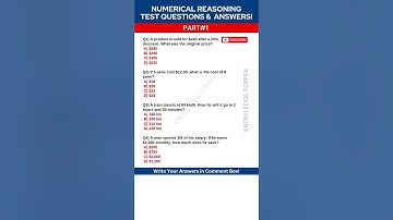 Numerical Reasoning Test Questions and and Answers | Aptitude Test Preparation