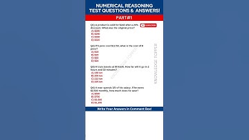 Numerical Reasoning Test Questions and and Answers | Aptitude Test Preparation