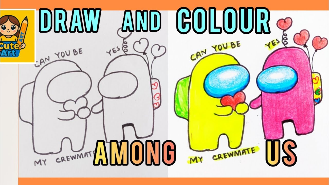 How to Draw AMONG US Game Character | EASY Step-by-Step Drawing for Kids & Beginners