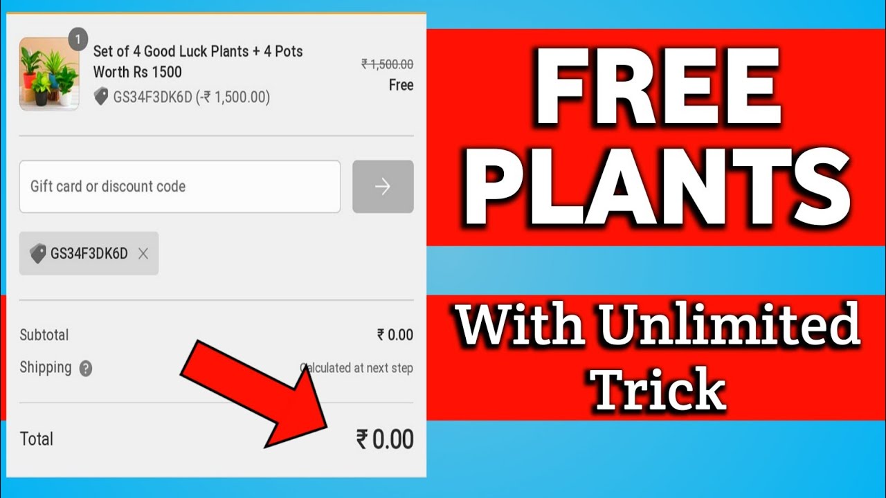 Nurserylive free plants loot - Unlimited trick || free gardening products || free online shopping ||