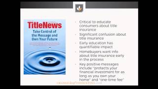 Title Topics:  Grow Your Business by Leveraging ALTA Best Practices and CFPB Compliance