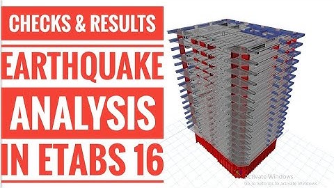 Analysis results & Checks for ultimate condition in Etabs 16 strength model checks