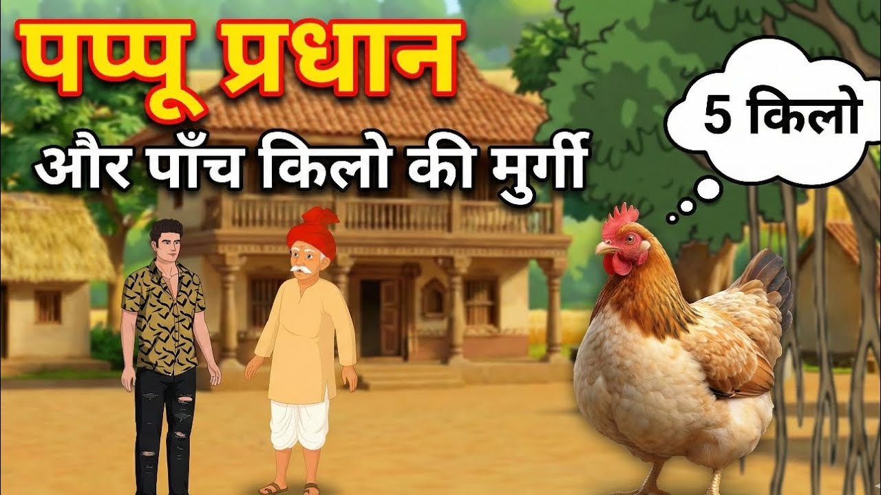 पप्पू प्रधान और पाँच किलो की मुर्गी 😂 | Hindi Kahaniya New Funny Comedy Video |new funny hindi story
