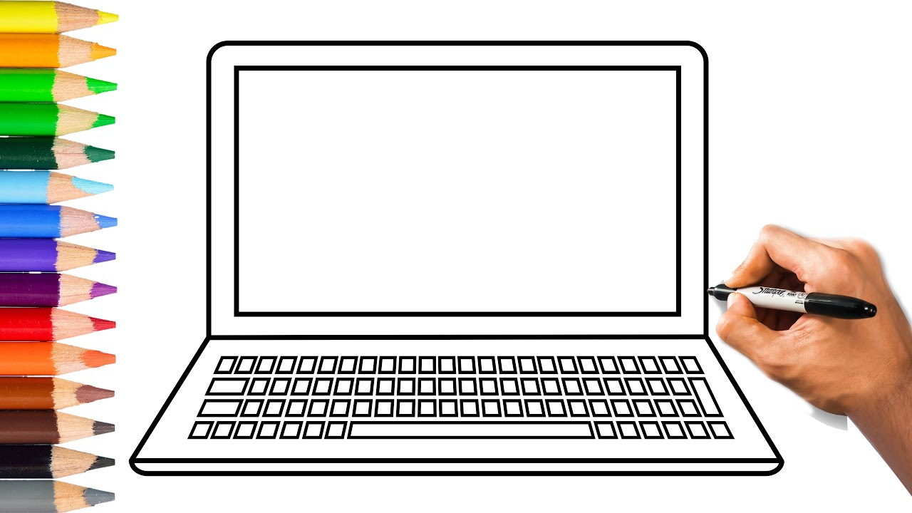 Download and share clipart about Drawing Of A Laptop Find more high  quality free transparent png clipart images on ClipartMax  Laptop drawing  Clip art Laptop