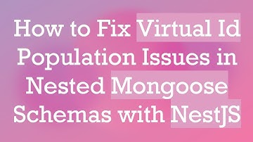 How to Fix Virtual Id Population Issues in Nested Mongoose Schemas with NestJS