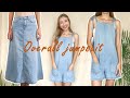 DIY OVERALL JUMPSUIT from Denim skirt - thrift flip for an active & handy working day