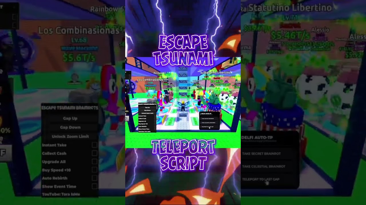 🔥СКРИПТ на ТЕЛЕПОРТ в ESCAPE TSUNAMI FOR BRAINROTS Роблокс 