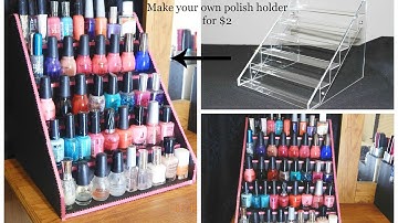 Easy DIY Nail Polish Table Display Rack For Super Cheap
