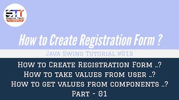 How to Create Registration Form Part-1  | Java Swing Tutorial #019