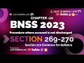 section 269-270 | procedure when accused not discharged &amp; evidence for defence bnss AJAY SHARMA LAW