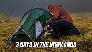 Hiking & camping in wind and rain in Scotland