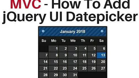 jQuery add datepicker calendar MVC asp.net code with a new theme