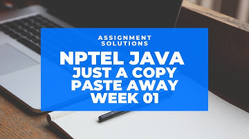 Java Week 1 Quiz Assignment Solutions |JAN 2021| NPTEL  #NPTEL #NPTELJAVA
