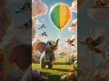 🐘 Cute Baby Elephant Adventure with Colorful Balloon | Fun Kids Animation