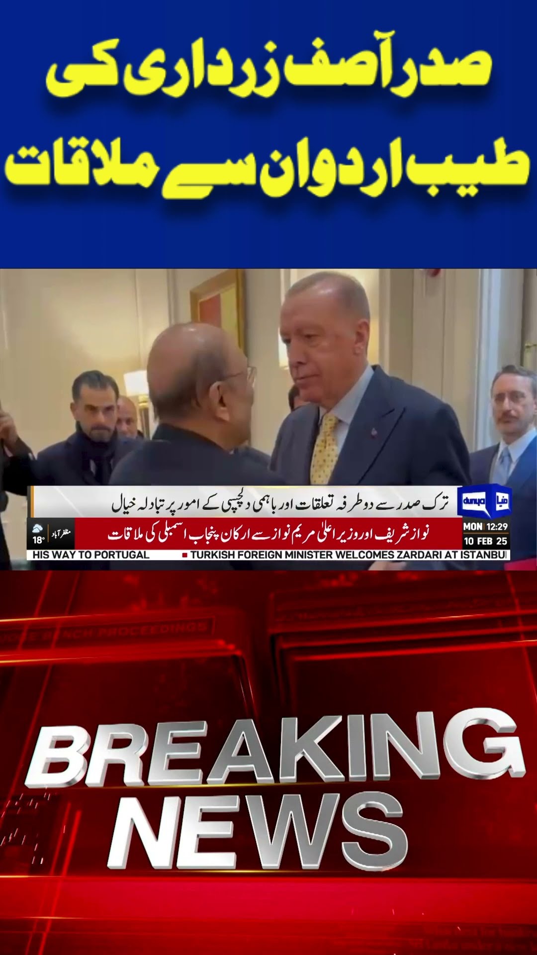 Breaking | Asif Ali Zardari Meets Turkish President | Dunya News #shortsviral