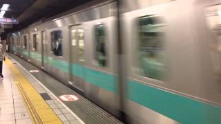 E233系2000番台2016編成「代々木上原行き」大手町駅到着（警笛あり）