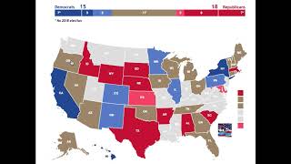The 2018 Governor Elections as of September 1st, 2018