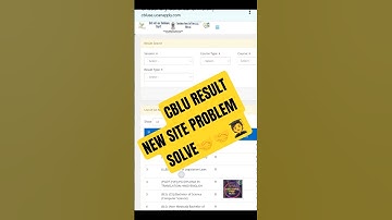 Cblu University Result Site Update #shorts #shortsfeed #cblu #cblubhiwani #cblulive #result #cblu