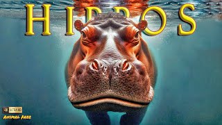 Meet the Hippos: Nature's Water Giants 4K ~ Animals (Relaxing Music)