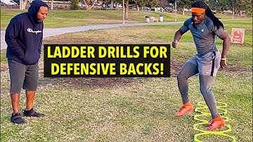 AGILITY LADDER DRILLS FOR DEFENSIVE BACKS!