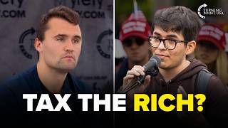 Charlie Kirk Challenges Student Who Calls for Higher Taxes