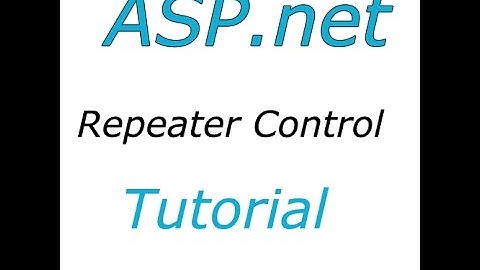 Using Asp.net Repeater control Tutorial Retrieve and Display Data