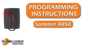 Programming my remote Sommer 4050