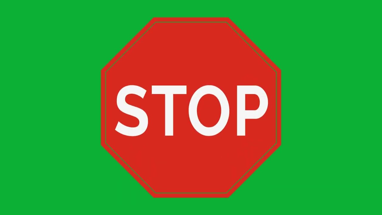 Free Animated Traffic Signs | Green Screen Background