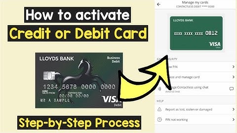 Activate Lloyds Credit or Debit Card | Lloyds Bank Card Activation | Lloyds App Card Activation