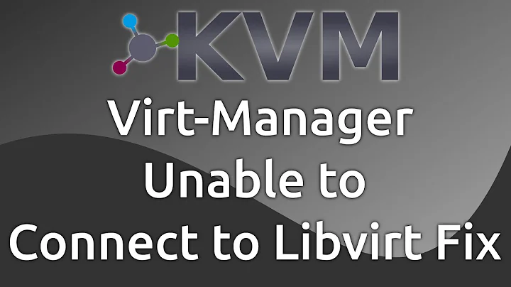 Virt Manager Remote Connection Fix