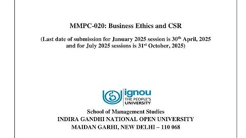 IGNOU | MMPC 020 Solved assignment 2025 | MBA | Assignment |