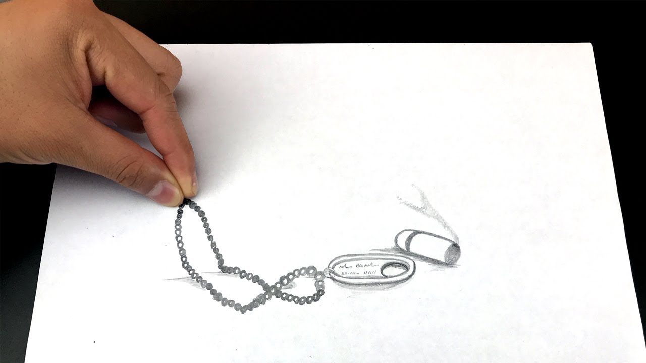 Como Dibujar una Cadena en 3D How to Draw a