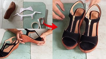 Pattern Making of Wedge  Heel Sandal  (Part-2) | How to Make Sandal Pattern