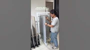 600×1200 double-sided drawing display stand,one set can hold 20 tiles, and we can customize the size