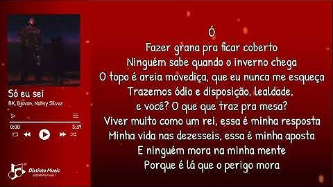Só eu sei - BK, Djavan (letra)