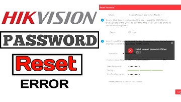 Hikvision Dvr Password Reset Error | How to Slove Hikvision Password reset Error..