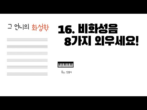 전통화성학 - 비화성음 종류 왜케 많음??언제 어떻게 사용할 것인가!!!!??