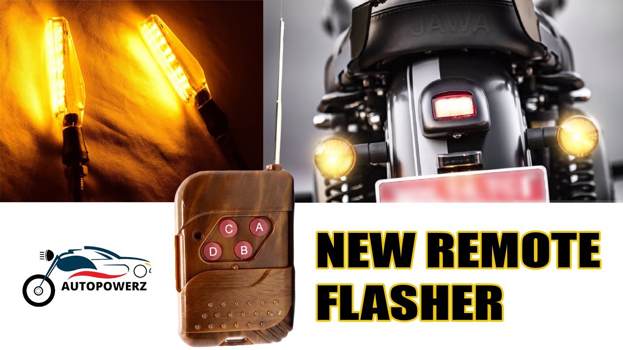 Bike Hazard Flasher, Waterproof 16 Patterns Flasher LED/Bulb Indicators (Flasher Wireless Remote)