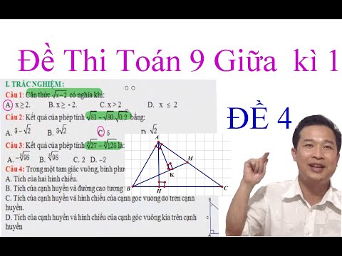 Video Đề thi Toán 9 giữa kì 1 - Đề 4 /tmttuan - youtube