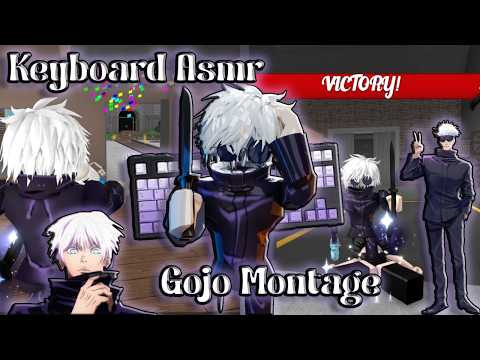 Playing MM2 as GOJO + Beating Teamers || Keyboard Asmr ||