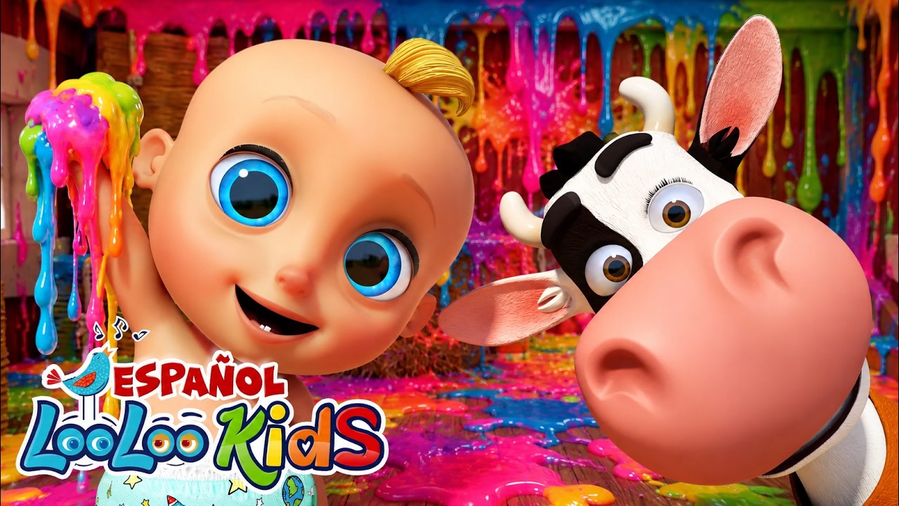 🐄 La Vaca Lola + Los Pollitos + A Ram Sam Sam 🌈Aprende Colores - Canciones de la Granja para Niños