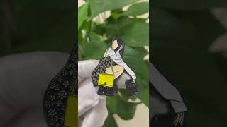 ✨ A Stylish Fashion Girl Enamel Pin 💛