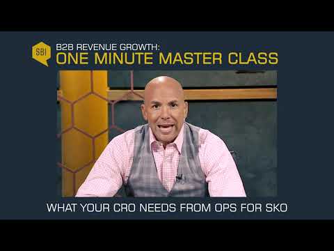 What Your CRO Needs from Sales for SKO -