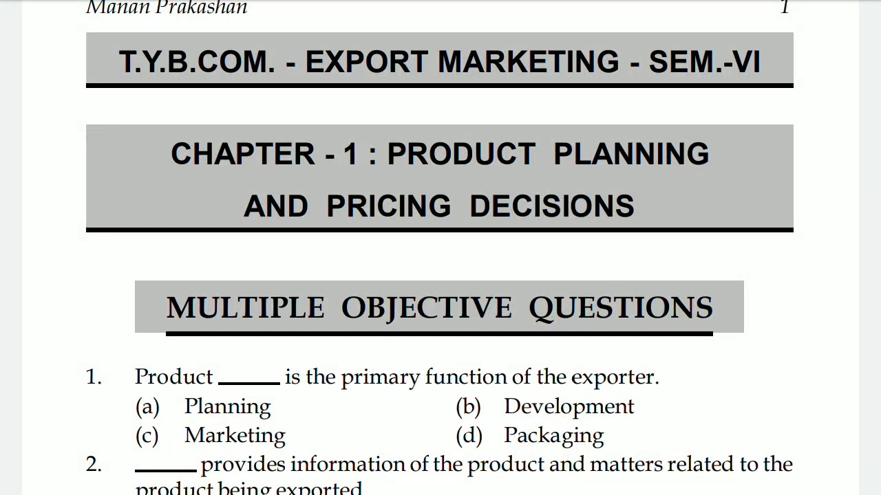 Which is the mode of pricing technique mcq