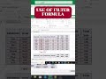 Filter formula in Excel | EXCEL WITH RAJNI | #excelshorts #exceltricks #excellifehacks #excellife