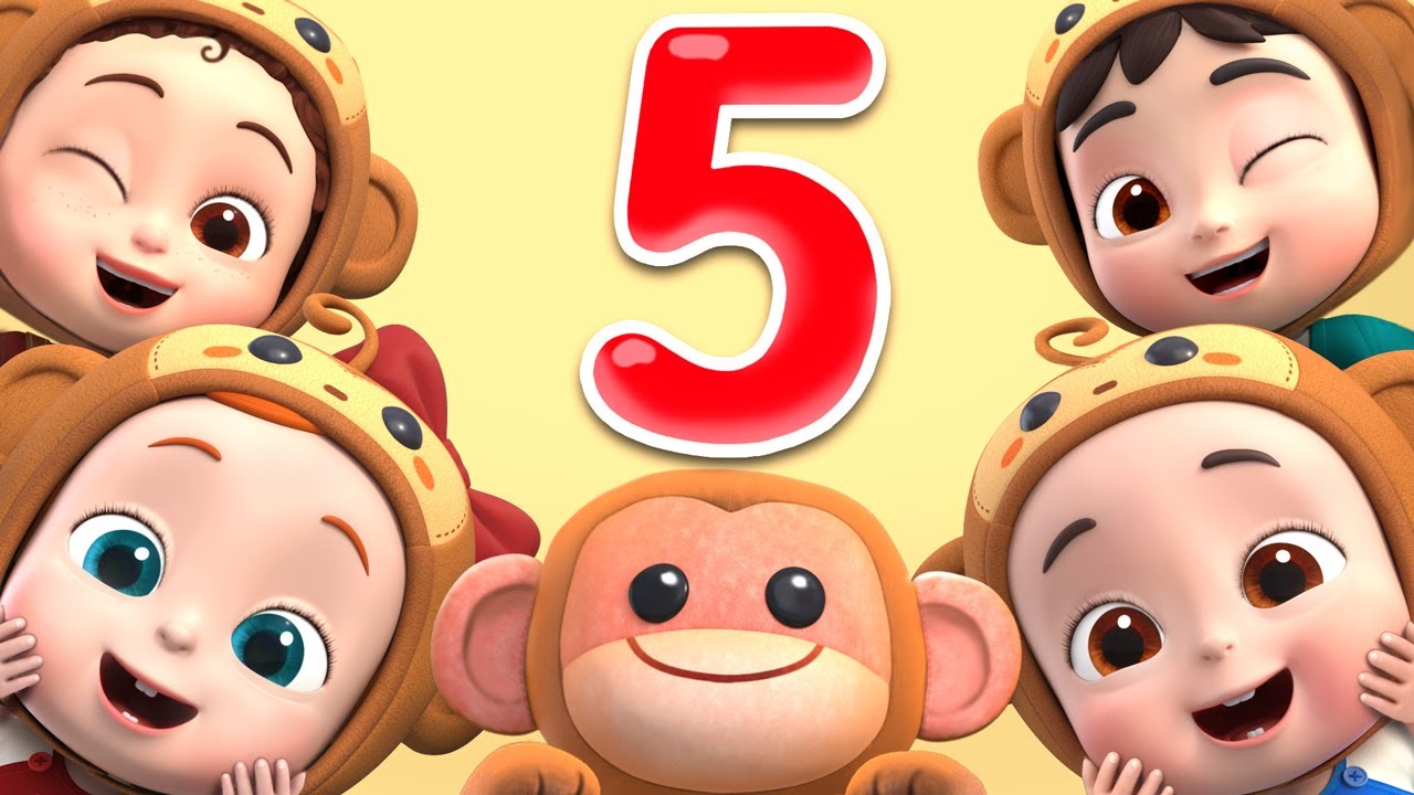 Lima Monyet Kecil Melompat di Tempat Tidur🐵🐒 | Lagu Bermain Aman | LiaChaCha Bahasa Indonesia