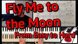 Download Lagu Fly Me to the Moon | Easy to Hard | Piano Tutorial MP3